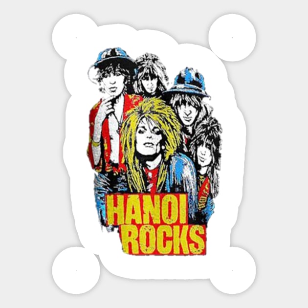 Hanoi rocks Sticker by Jhon Towel